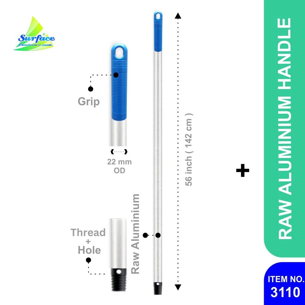 AL522 - Aluminium Rod with Thread + Hole, 5 FT x 22 mm OD ( 200g)