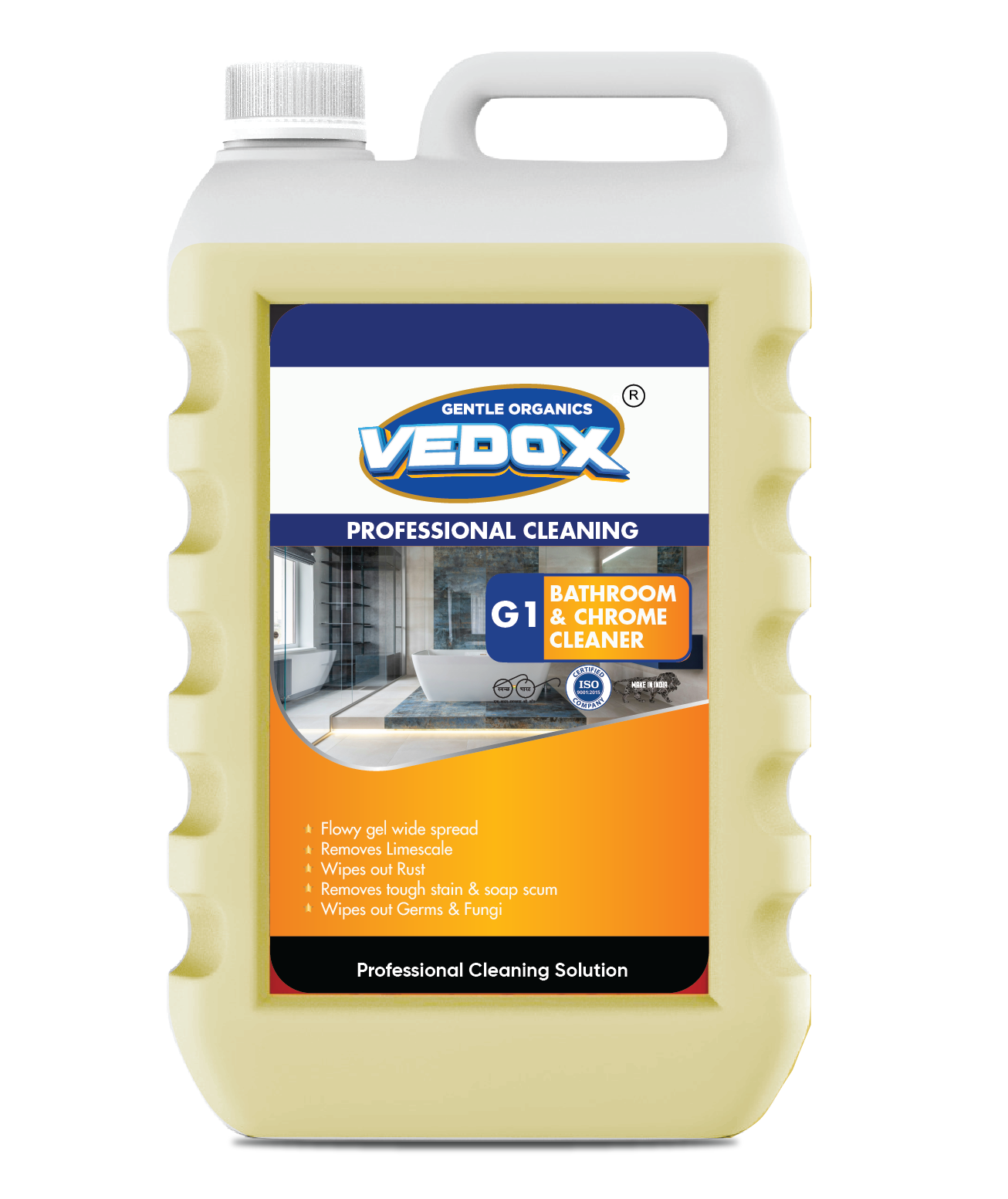 Vedox G1 - Bathroom & Chrome Cleaner, 5 L