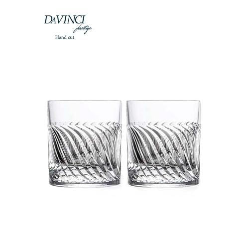da vinci hand-cut crystal whiskey glass - set of 2