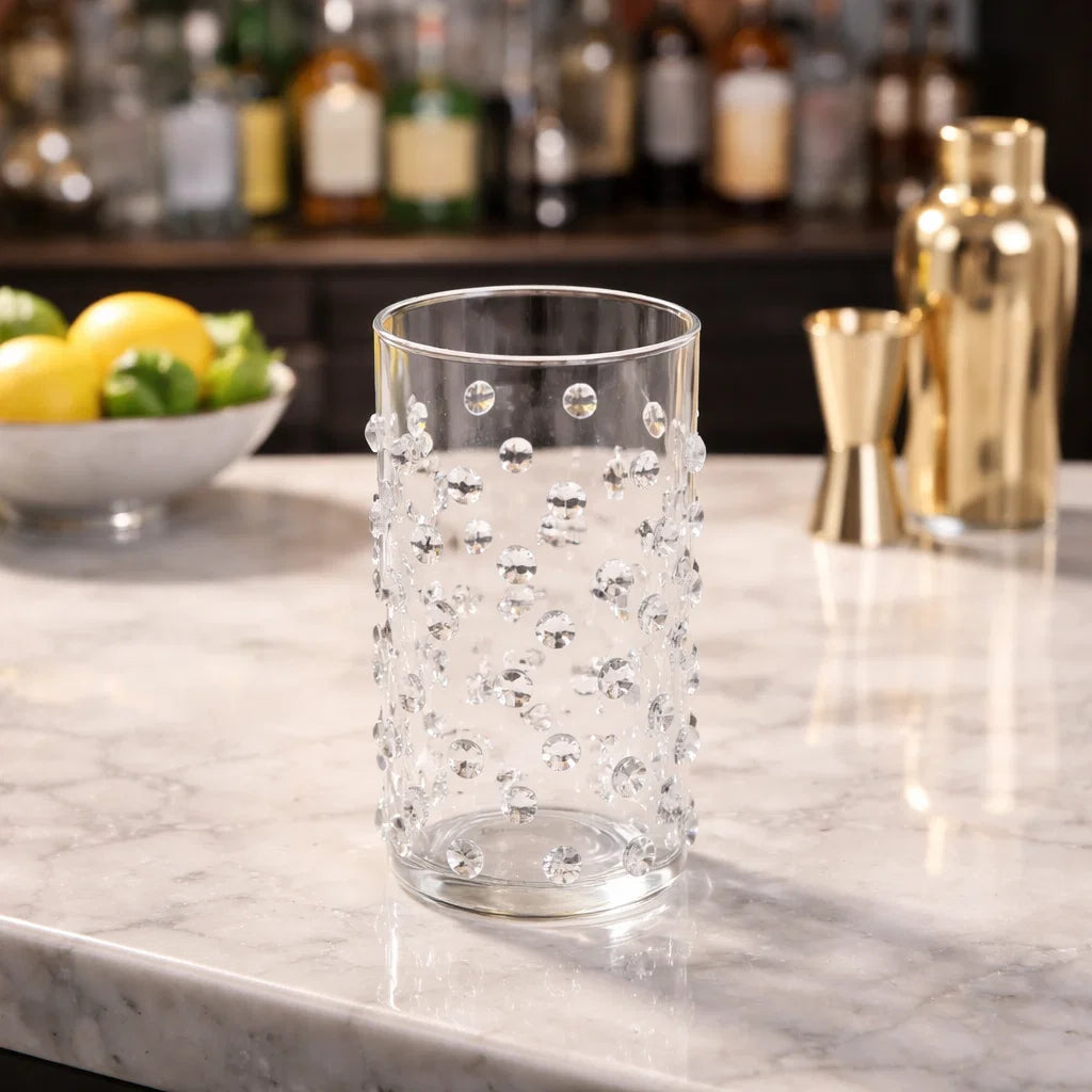 Textured Dot Multipurpose Tall Glass – Set of 2