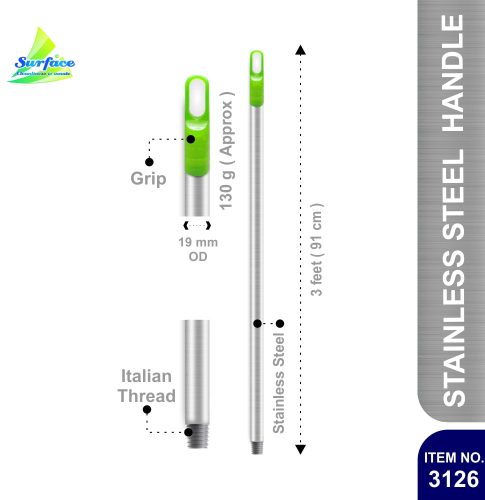 SS319 - 3 FT x 19 OD Stainless Steel Rod with Italian Thread (90cm)
