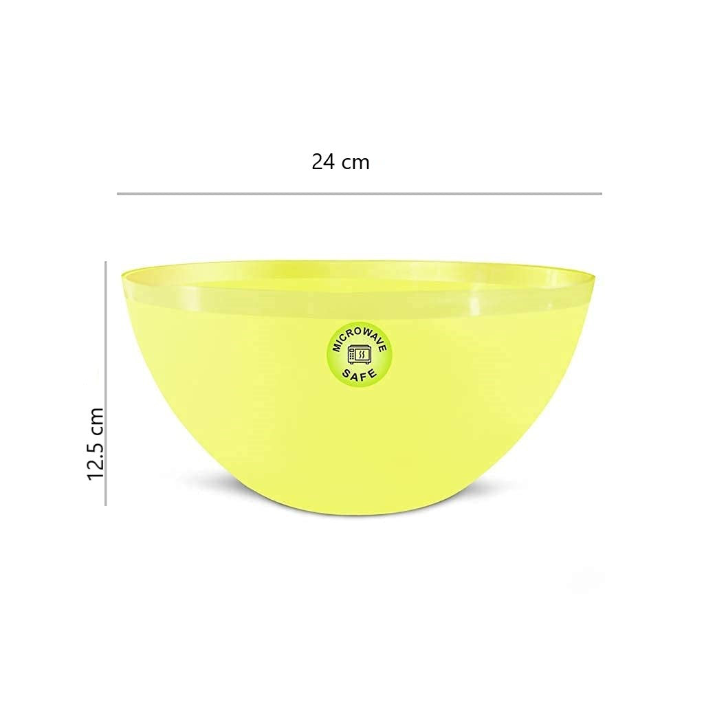 Plastic Mixing Bowl, Food Grade (1Pc, Multicolor), Large