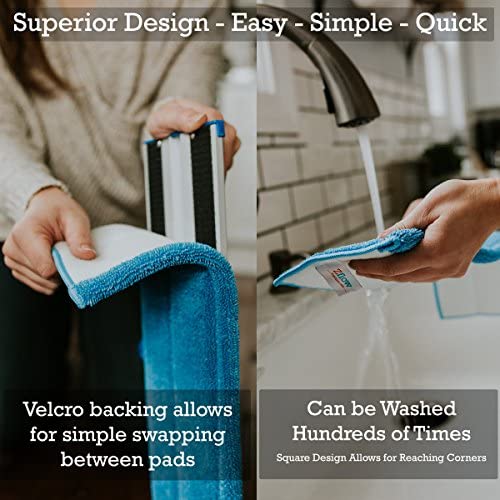 Aluminium Flat Damp Mop Microfiber Refill, 45 cm ( Fits in 35/45 cm Frame )