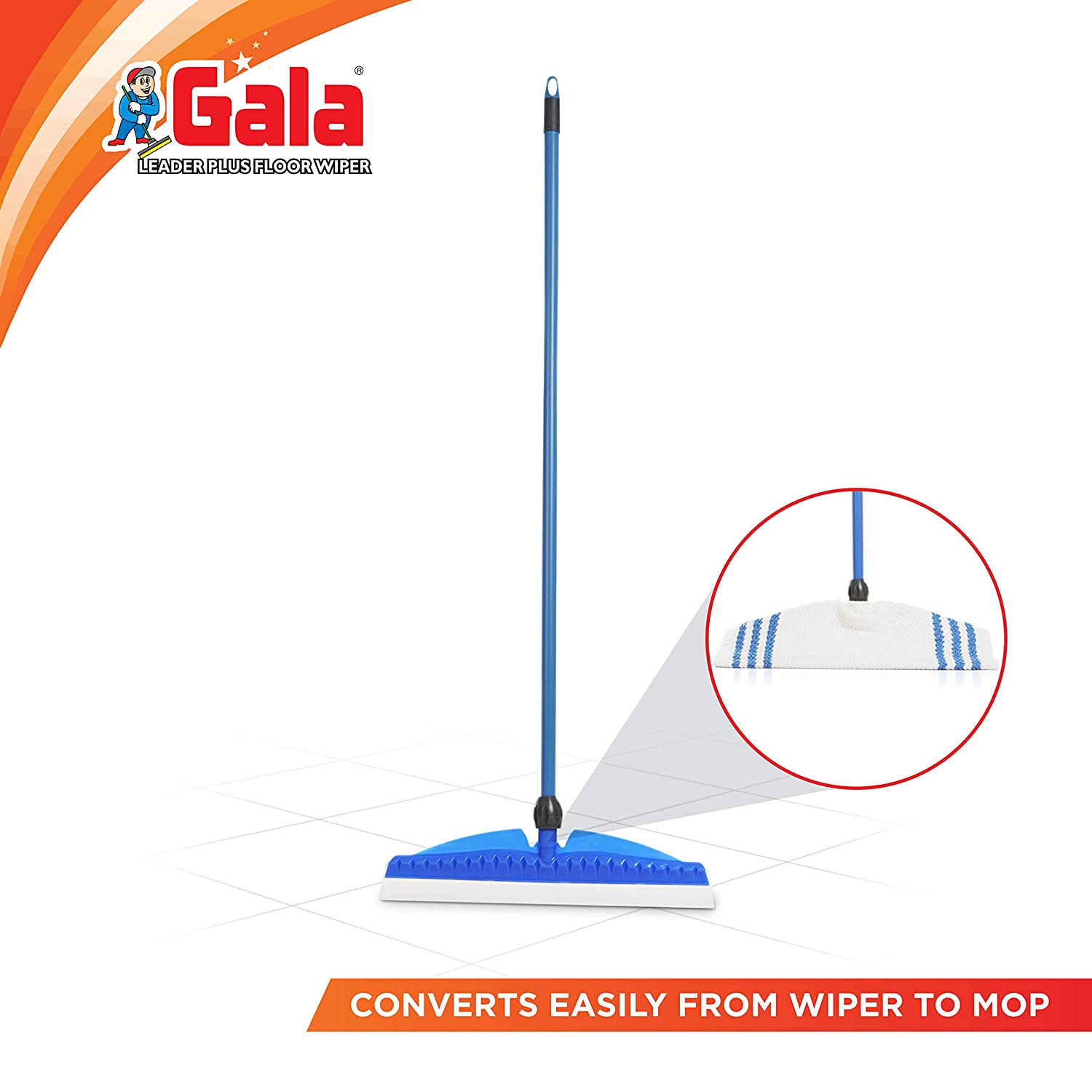 Gala Leader Floor Wiper, 16" Blade & 3.3 FT Rod