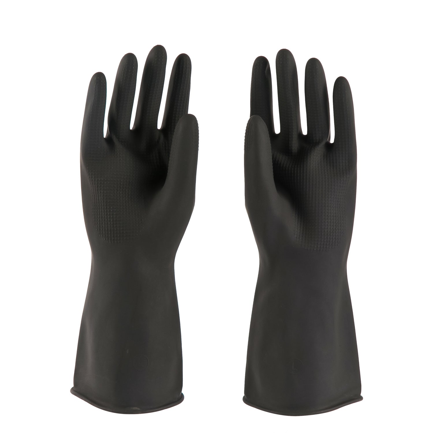 NRU65 Surf Flocklined Natural Rubber Hand Gloves, Black, 1 Pair