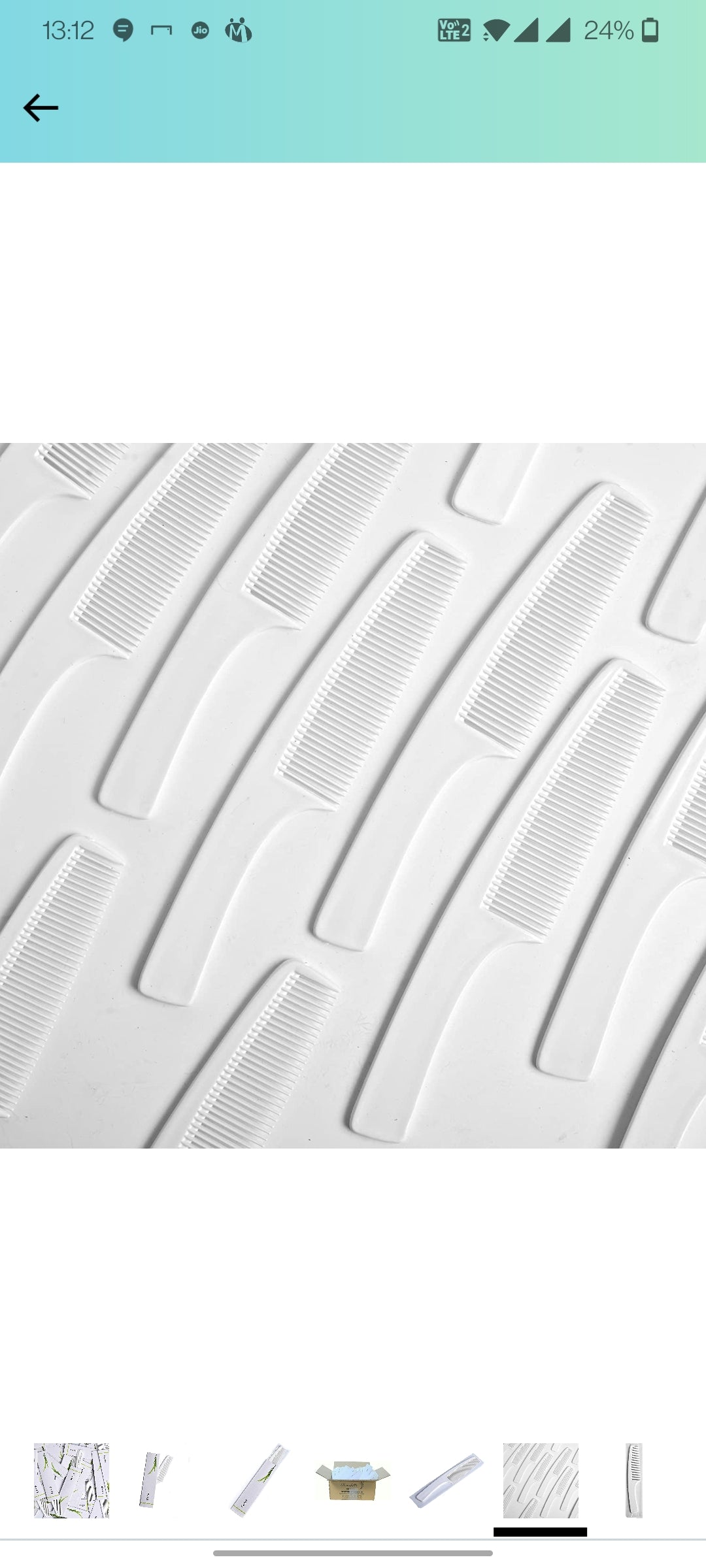 White Disposable Comb, 19 x 3.5 cm, 100 pcs