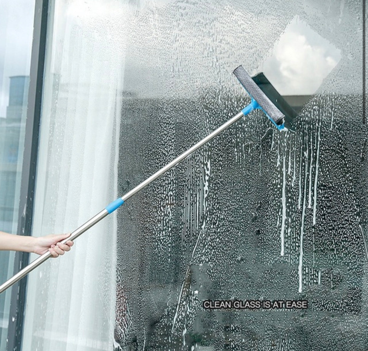 Senco Glass Combi - Washer + Squeegee With 2 Mtr SS Telescopic Handle