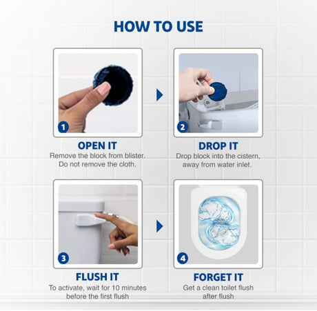 Harpic Flushmatic In-cistern Toilet Cleaner Blocks, Marine , 50 G X 2 Pcs (100G)