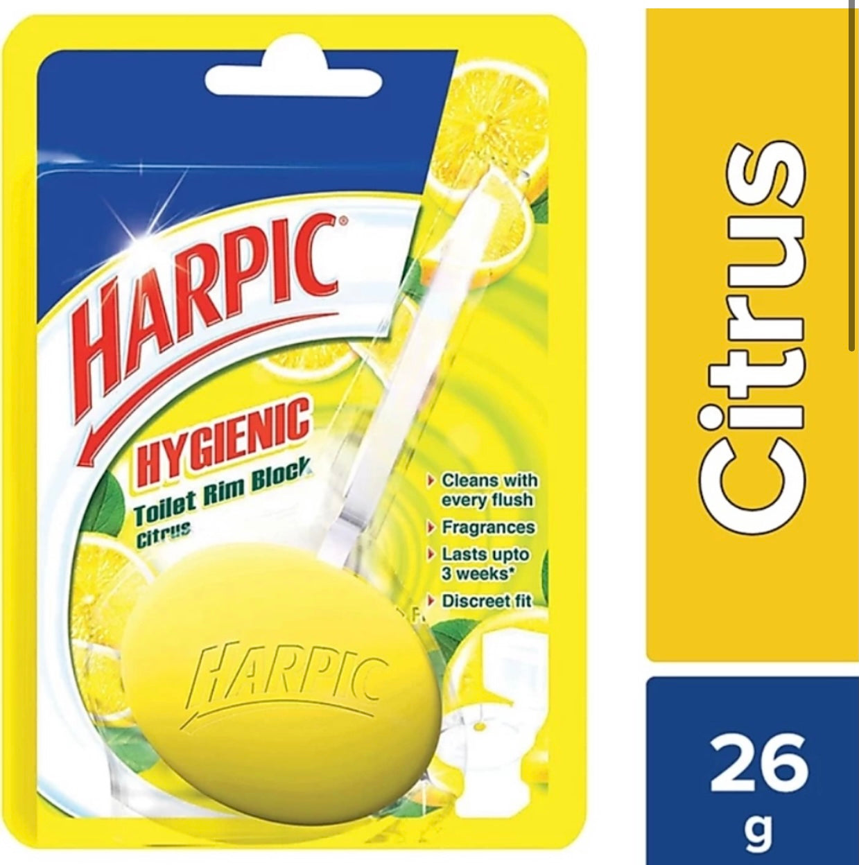 Harpic Hygienic Toilet Cleaner Rim Block - 26g , 1 Pcs