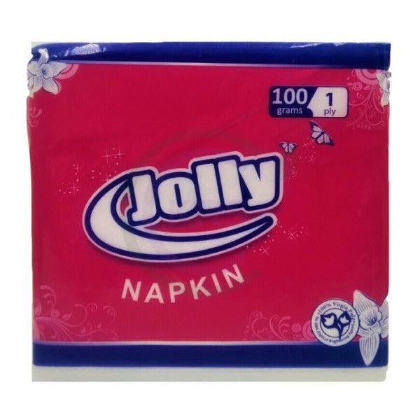 Jolly Luncheon Serviette Napkin, 1 Ply, 70 Sheet, 27 x 30 cm
