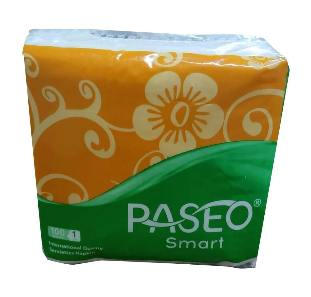 Paseo Smart Luncheon Serviette Napkin, 1 Ply, 100g, 83 Sheet , 27x30 cm