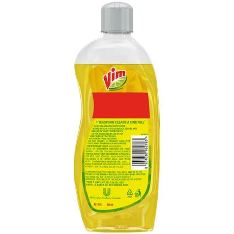 Vim Dishwash Liquid Gel - Lemon, 500 ml Bottle