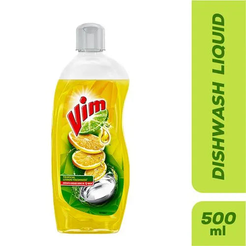 Vim Dishwash Liquid Gel - Lemon, 500 ml Bottle