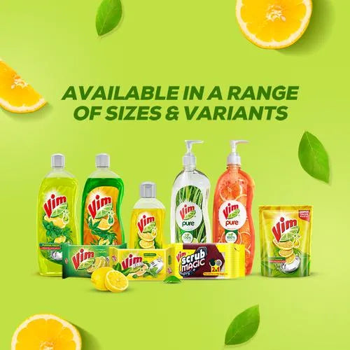 Vim Dishwash Liquid Gel - Lemon, 250 ml Bottle