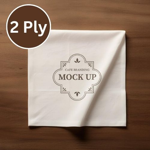 Customised Soft Printed Napkin, Virgin Pulp, 2 Ply x 50 Pulls - White