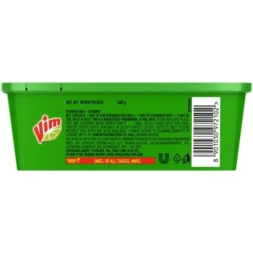 Vim Dishwash Bar - Lemon, 500 g