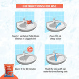 Pollie Drain Cleaning Unclogging Powder, 50g x 12 Pcs