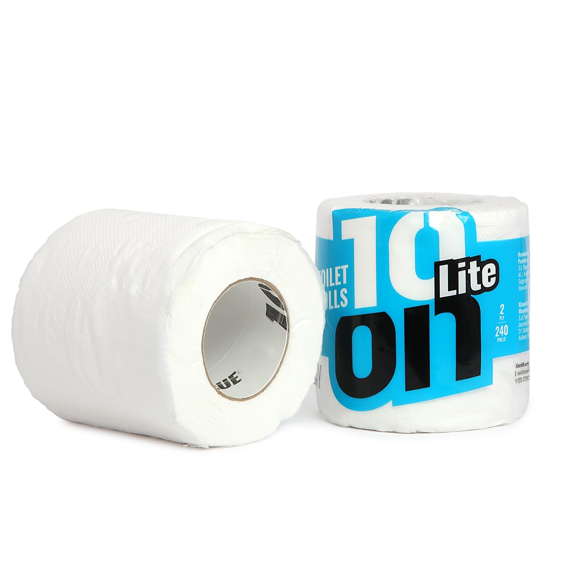10on Lite Toilet Roll, Virgin Paper, 2 Ply, 240 Pull, 100g - 1 Pc.