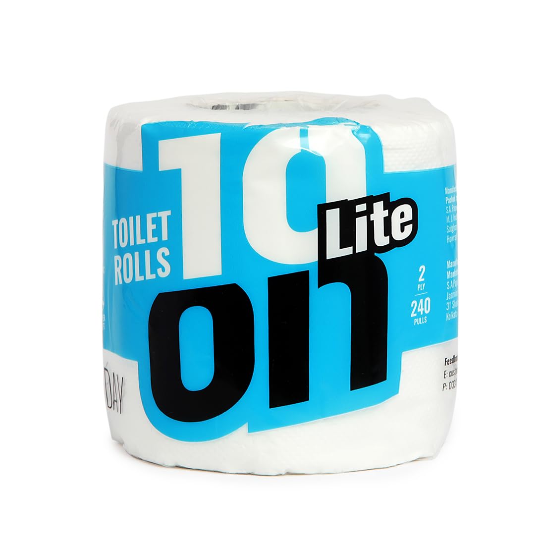 10on Lite Toilet Roll, Virgin Paper, 2 Ply, 240 Pull, 100g - 1 Pc.