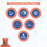 Pollie Drain Cleaning Unclogging Powder, 50g x 12 Pcs