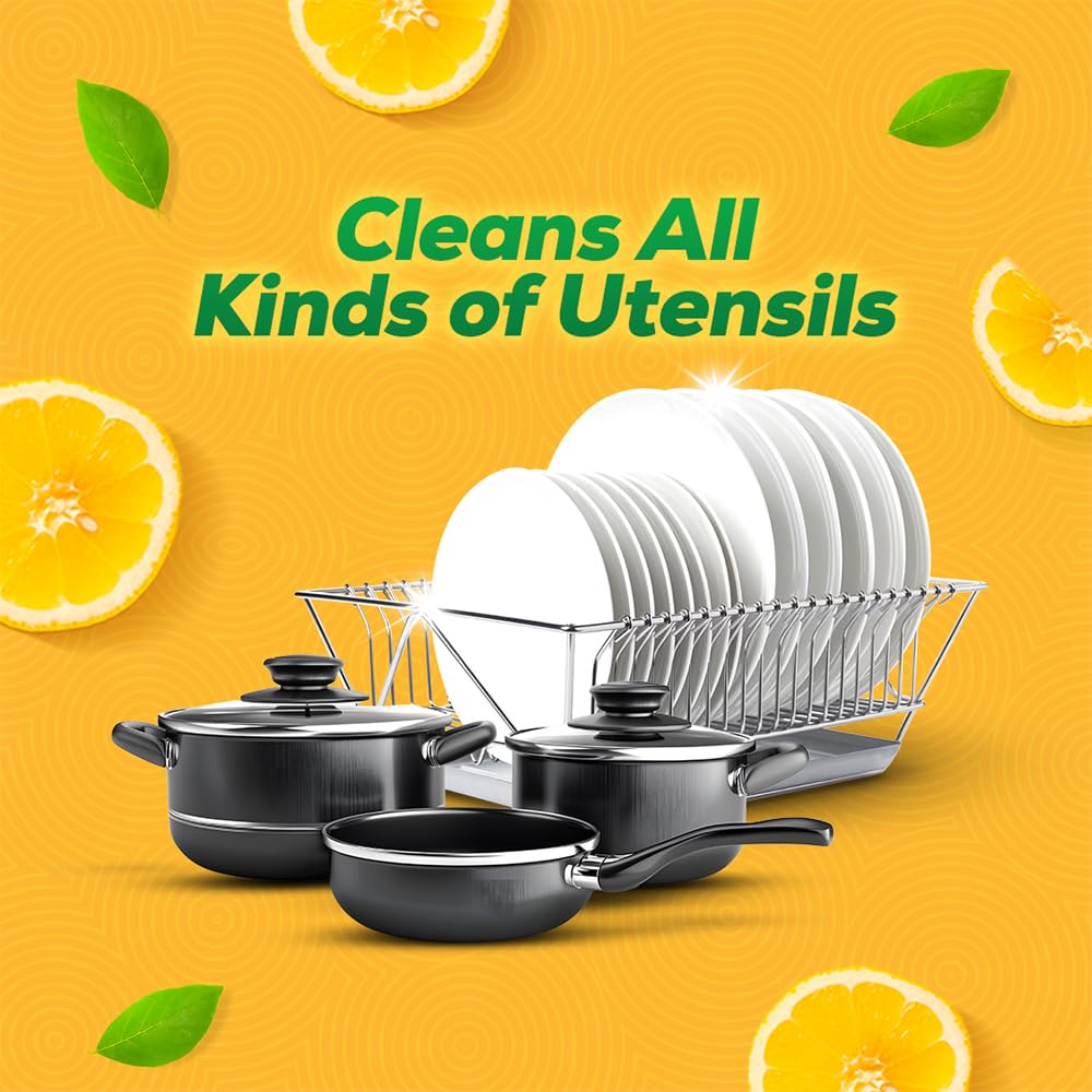 Vim Dishwash Liquid Gel, Manual, Lemon, 500 ml Spout Pouch