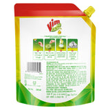 Vim Dishwash Liquid Gel, Manual, Lemon, 500 ml Spout Pouch