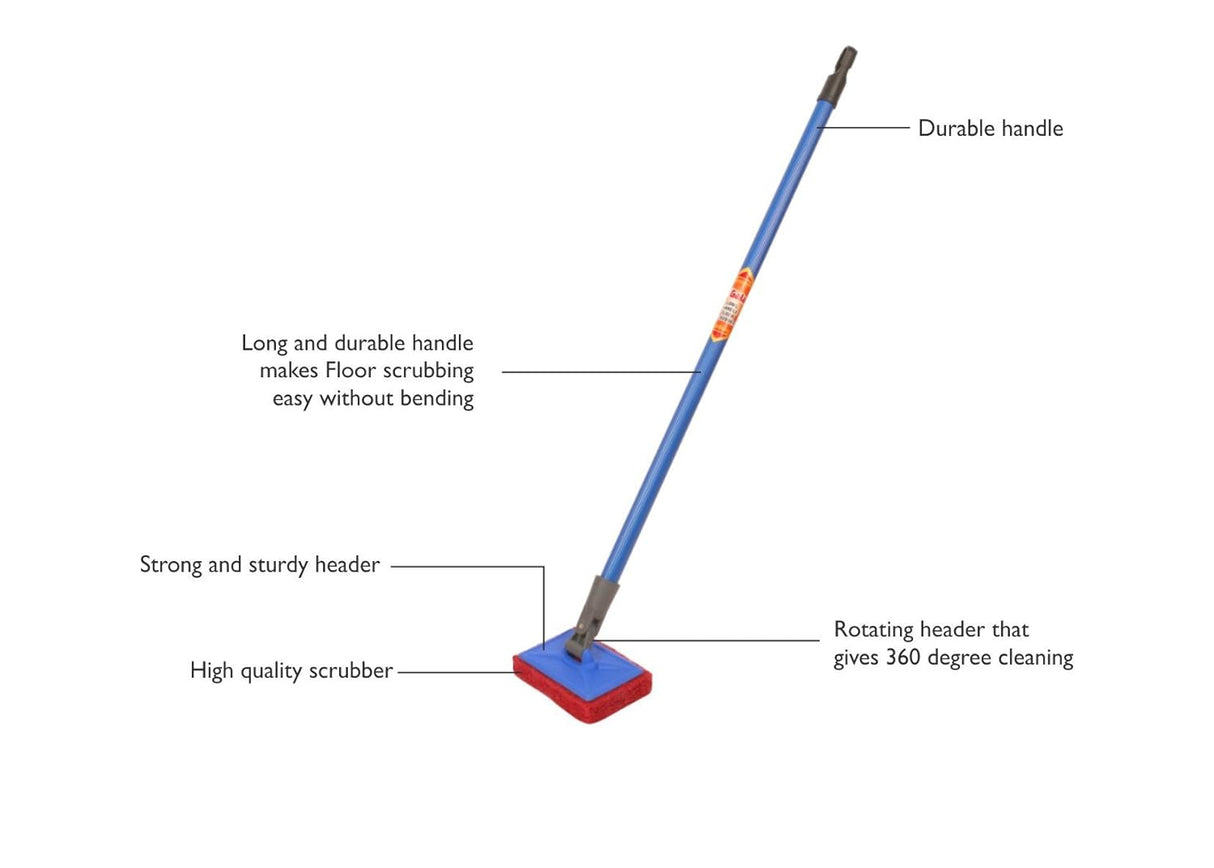 Gala - 151810 Scrubber with Long Handle (Multicolour)