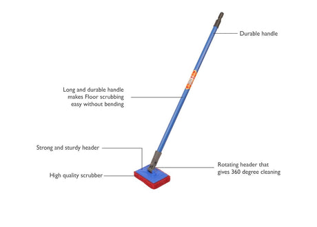 Gala - 151810 Scrubber with Long Handle (Multicolour)