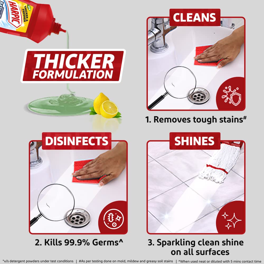 Harpic Disinfectant Bathroom Cleaner Liquid, 1 Litre