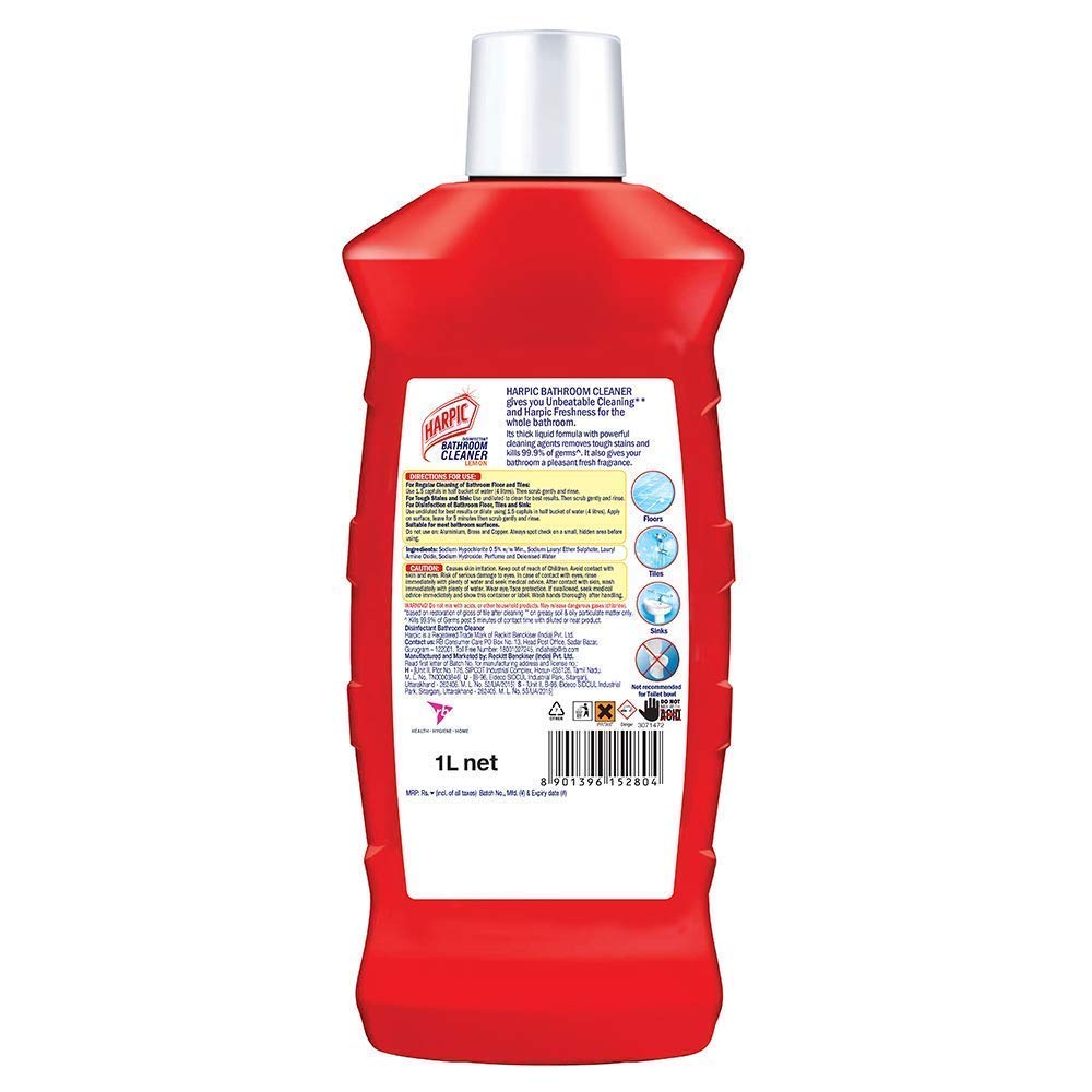 Harpic Disinfectant Bathroom Cleaner Liquid, 1 Litre