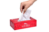 Kressa Facial Tissue Box, 2 Ply, 100 Pull, 19x20 cm, Assorted Colour