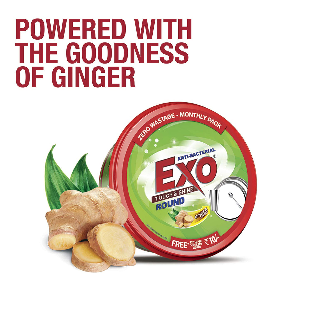 Exo Round Dishwash Bar 500G With Exo Super Scrubber Free
