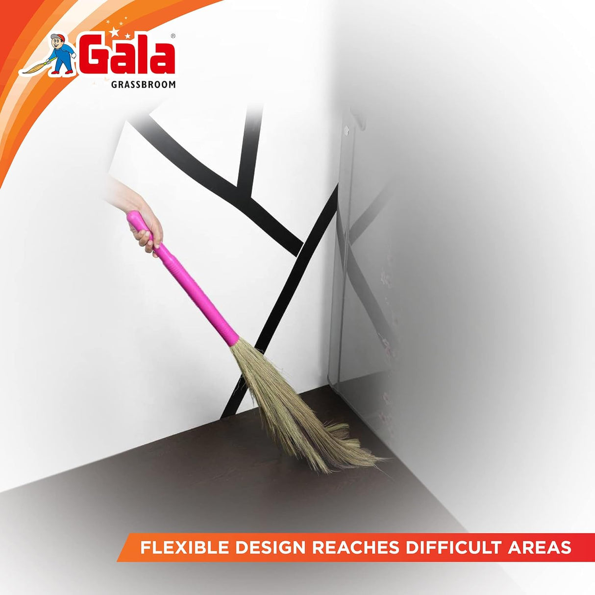 Gala King Kong Grass Floor Broom, Pink