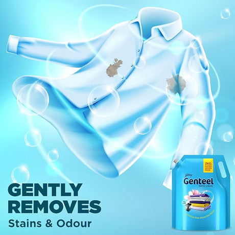 Genteel Matic Liquid Detergent + Conditioner, Top Load - 2kg Pouch