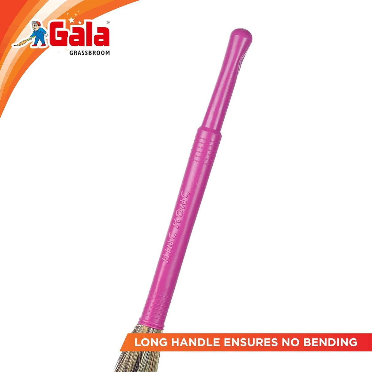 Gala King Kong Grass Floor Broom, Pink