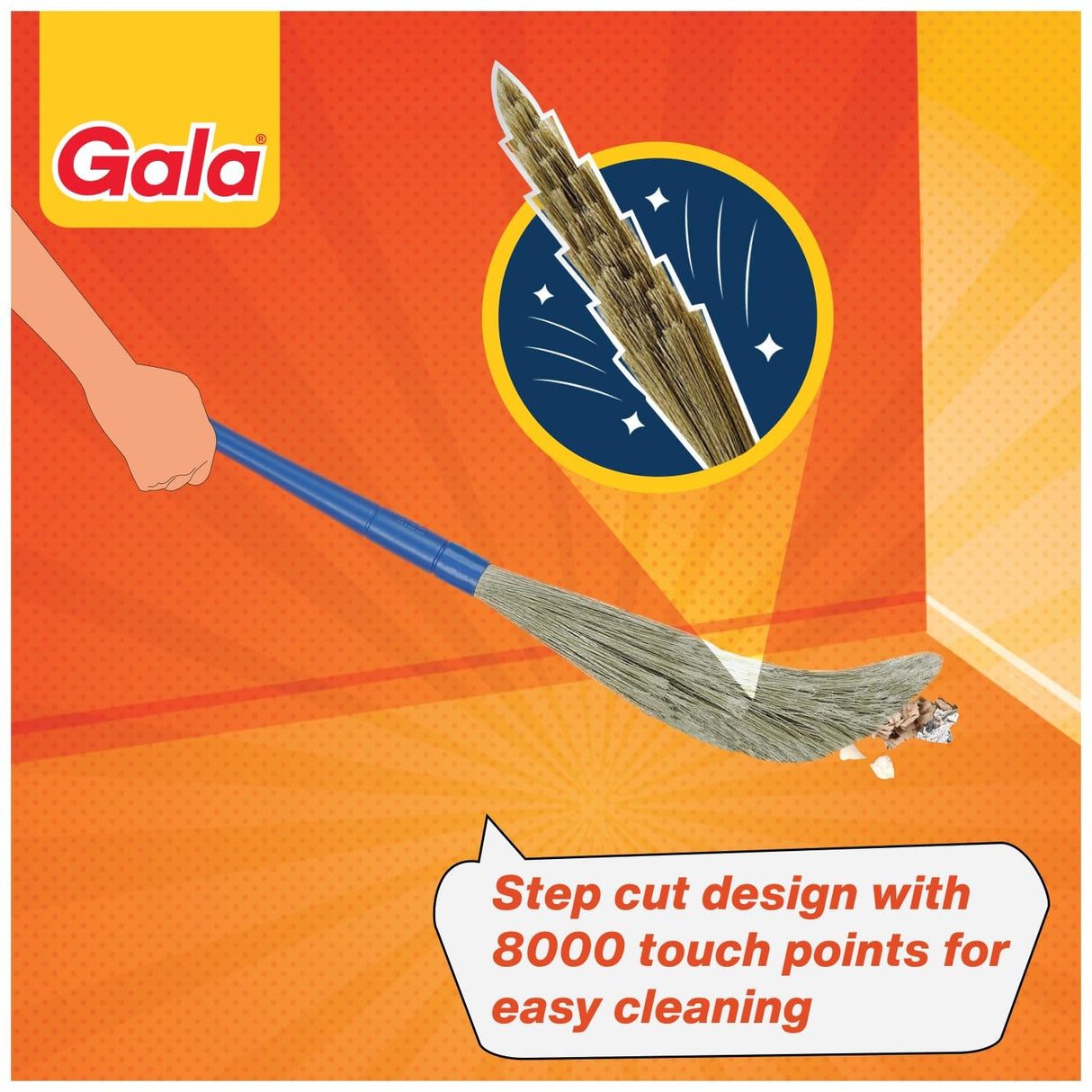 Gala No Dust Broom ( Plastic Bristle )