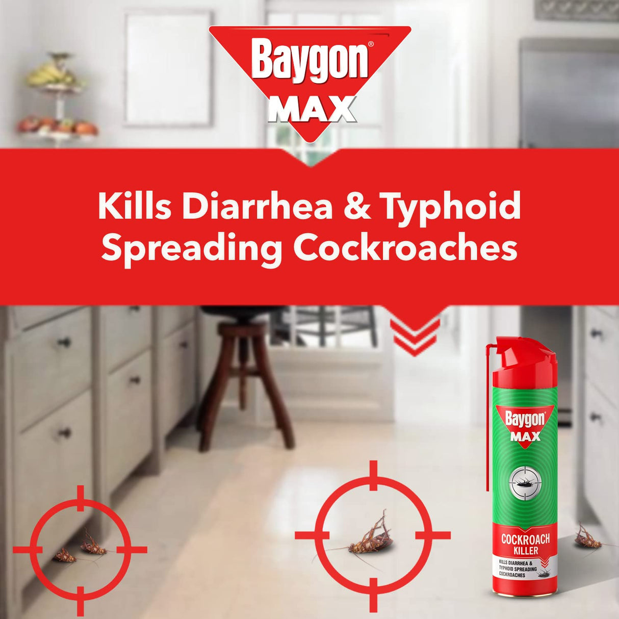 Baygon CIK - Crawling Insect Killer ( Cockroach Killer - Kitchen Defence )