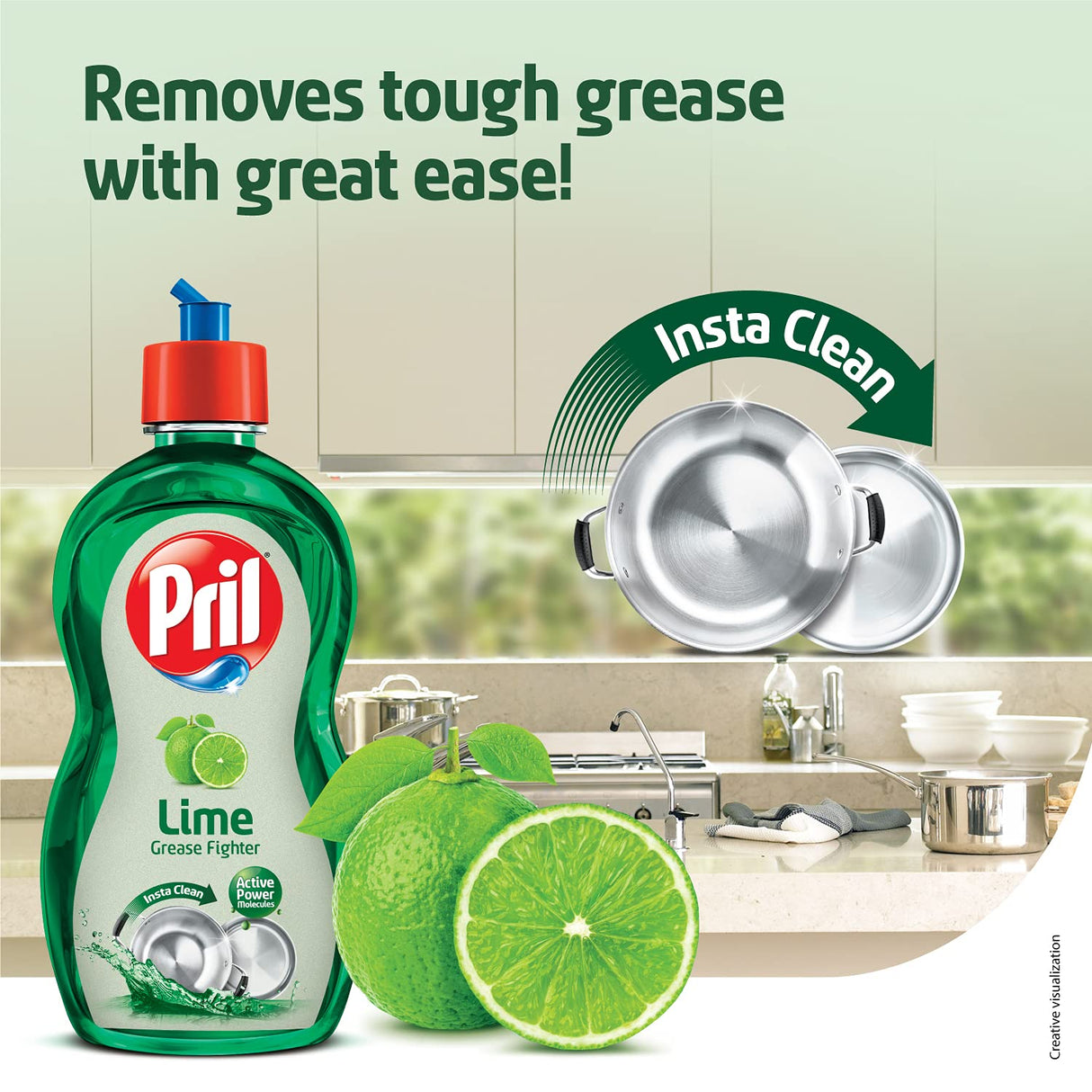 Pril Lime Liquid Dishwash Gel - 425 ml