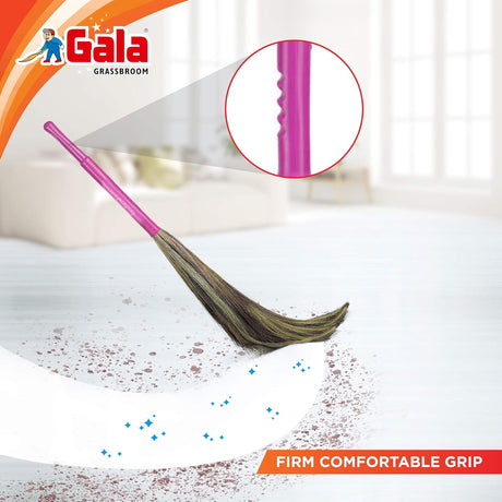 Gala King Kong Grass Floor Broom, Pink