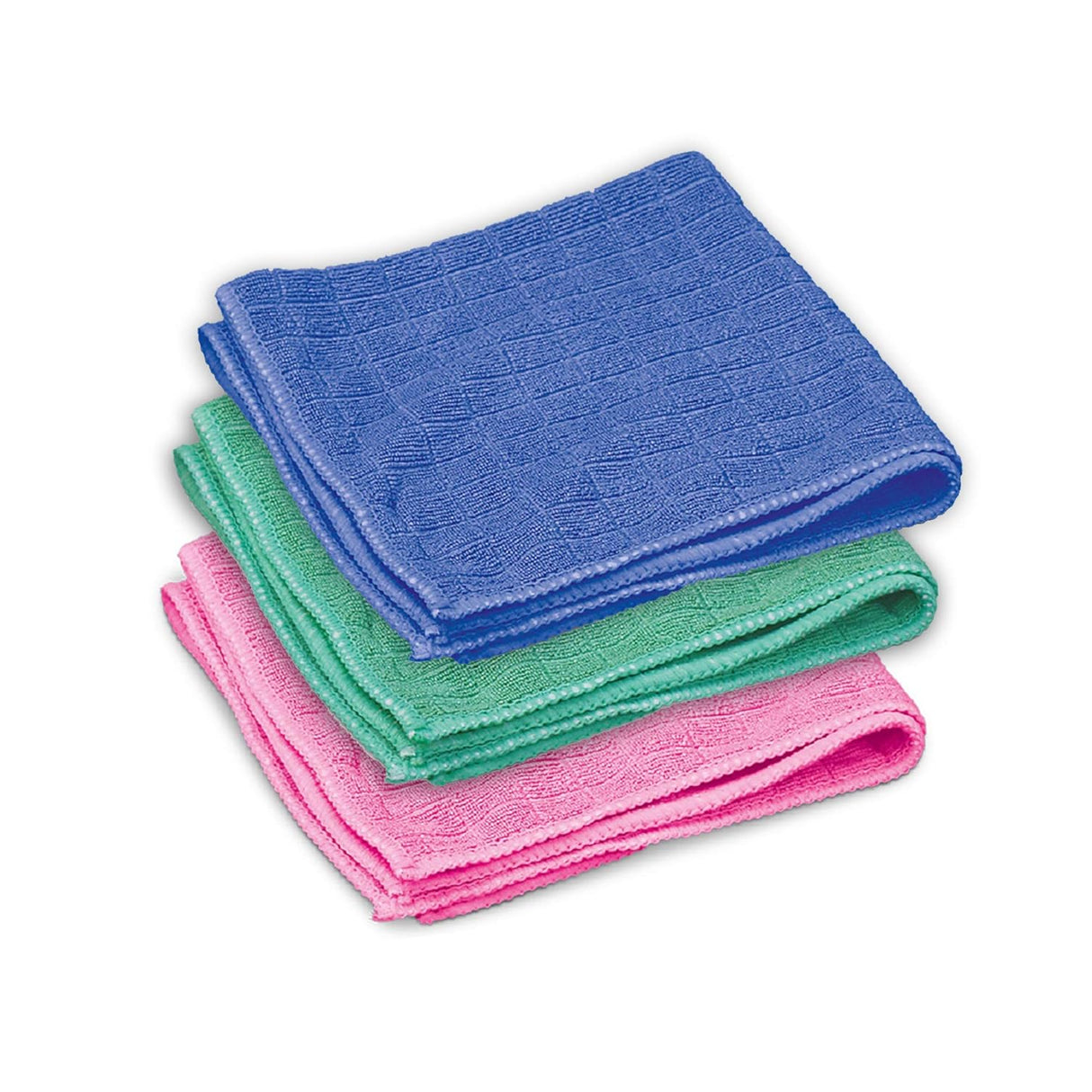 Milton Spotzero Microfiber Duster Cloth, 32x32 cm, Pack of 3 Pcs ( Green + Pink + Blue )