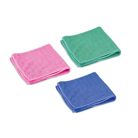 Milton Spotzero Microfiber Duster Cloth, 32x32 cm, Pack of 3 Pcs ( Green + Pink + Blue )