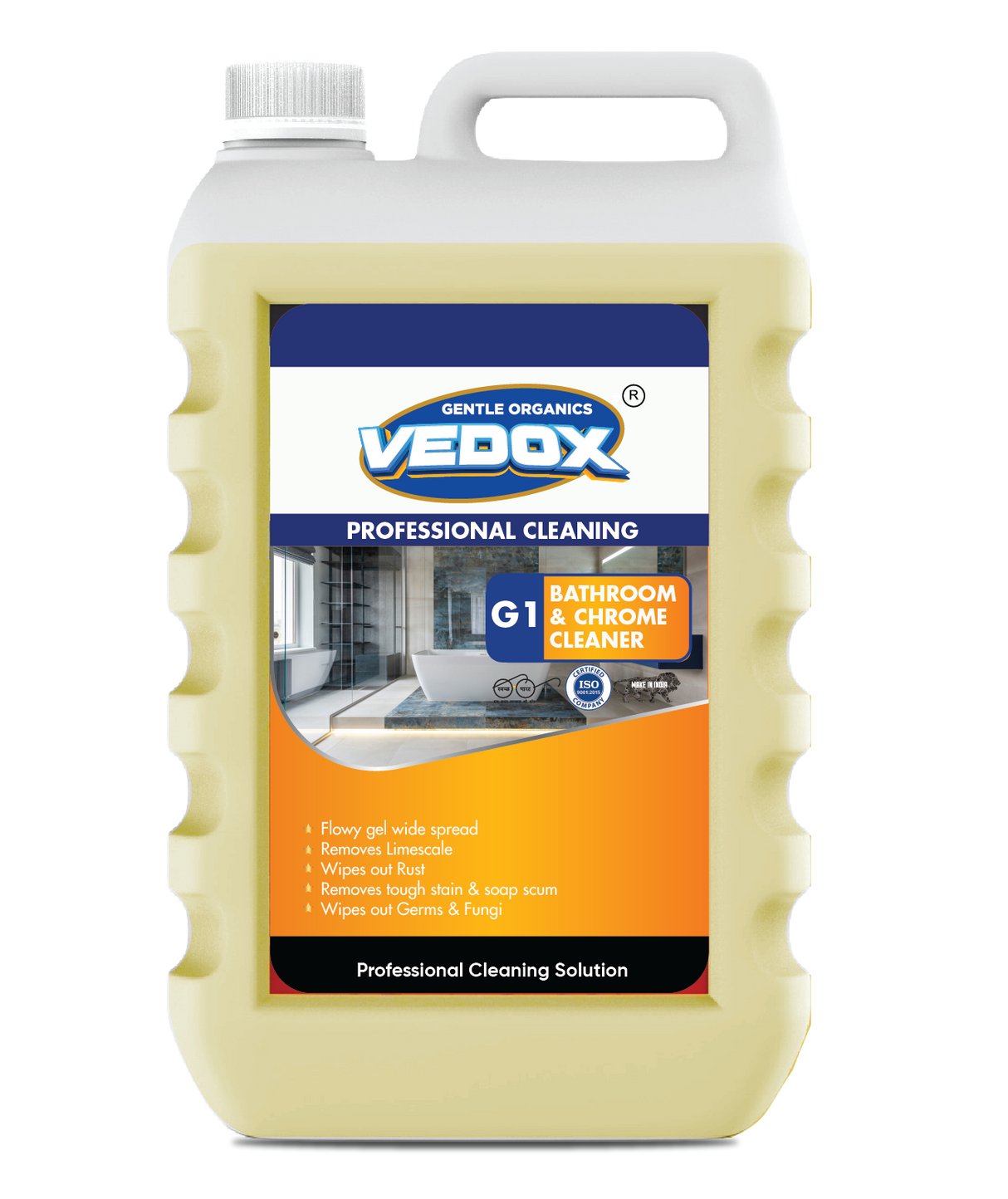 Vedox G1 - Bathroom & Chrome Cleaner, 5 L