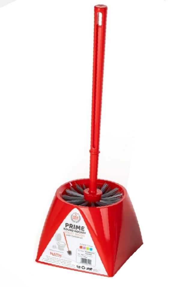 Nath P270 Prime Round Toilet Brush with Stand, Virgin