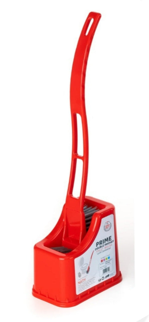 Nath P320 Prime Toilet Brush With Stand, Double Hockey, Virgin