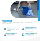 Emoby Imported Microfiber Clip & Fit Wet Mop Refill, Loop End, 350g