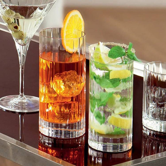 made in italy - bach tall crystal glass - set of 2