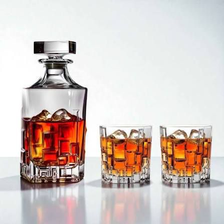 Made in italy - Etna crystal Decanter Set of 7