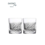 da vinci hand-cut crystal whiskey glass - set of 2