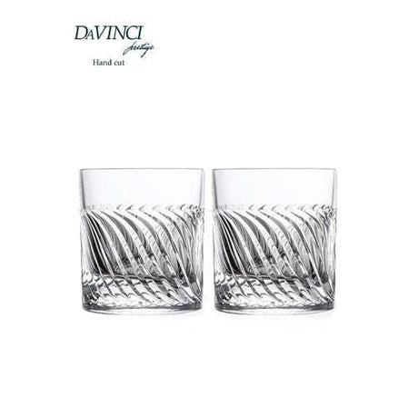 da vinci hand-cut crystal whiskey glass - set of 2