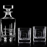 da vinci hand-cut crystal decanter glass - set of 3 (4pc)